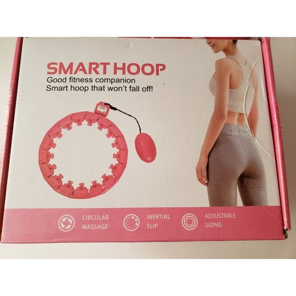 NEW Smart Hoop Pink Weighted Hula Hoop for Adults Weight Loss, 24 Knots - Picture 4 of 5